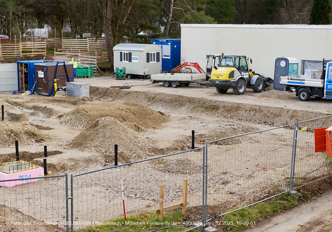 12.01.2023 - Baustelle an der Quiddestraße Haus für Kinder in Neuperlach